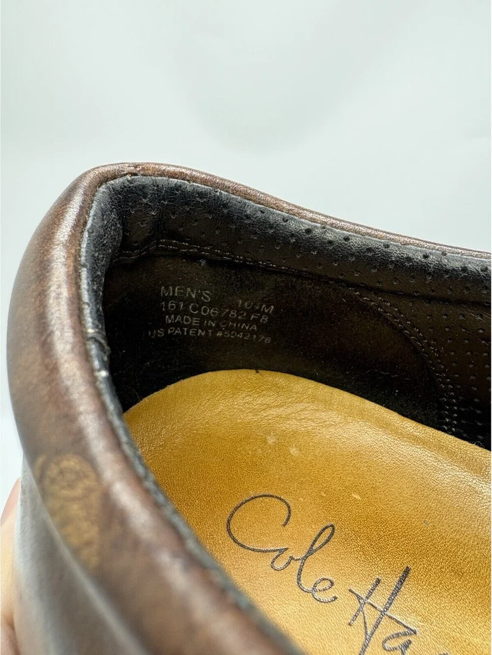 Cole Haan NikeAir Oxford Brown Leather Men's Shoes Size 10.5 M